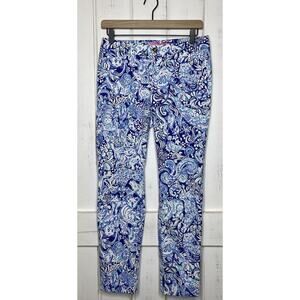 Lilly Pulitzer Kelly Skinny Ankle Pant Royal Purple 60 Animals Stretch Resort 2